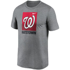 Washington Nationals Local Logo Legend T-Shirt Heathered Gray