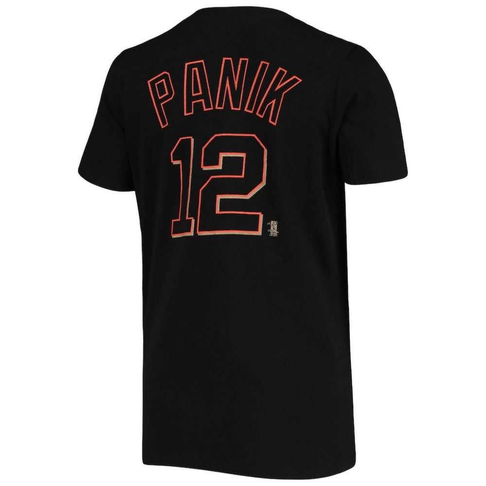 Joe Panik San Francisco Giants 5th & Ocean by Women's Script Name and Number V-Neck T-Shirt Black