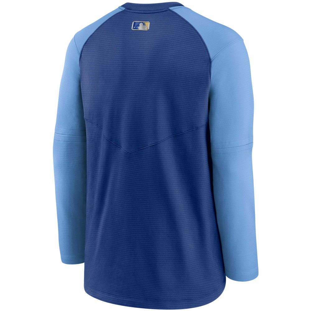 Kansas City Royals Authentic Collection Pregame Performance Raglan Pullover Sweatshirt Royal/Light Blue