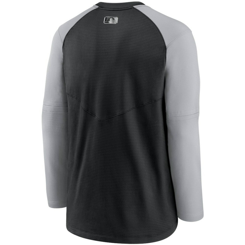 Chicago White Sox Authentic Collection Pregame Performance Raglan Pullover Sweatshirt Black/Gray