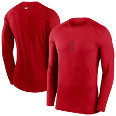 Los Angeles Angels Authentic Collection Raglan Long Sleeve T-Shirt Red