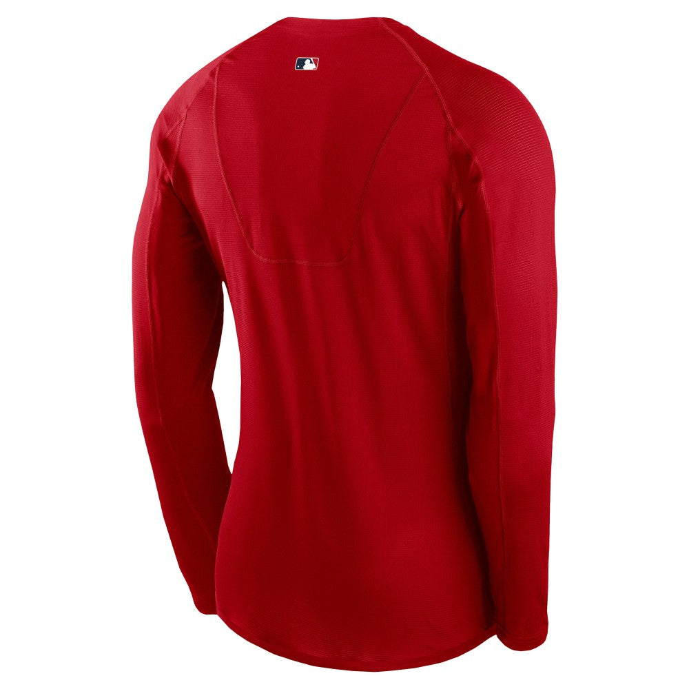Los Angeles Angels Authentic Collection Raglan Long Sleeve T-Shirt Red