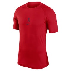 Los Angeles Angels Authentic Collection Performance Raglan T-Shirt Red