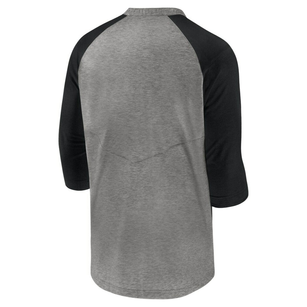 Tampa Bay Rays Authentic Collection Flux Henley Raglan 3/4-Sleeve T-Shirt Gray