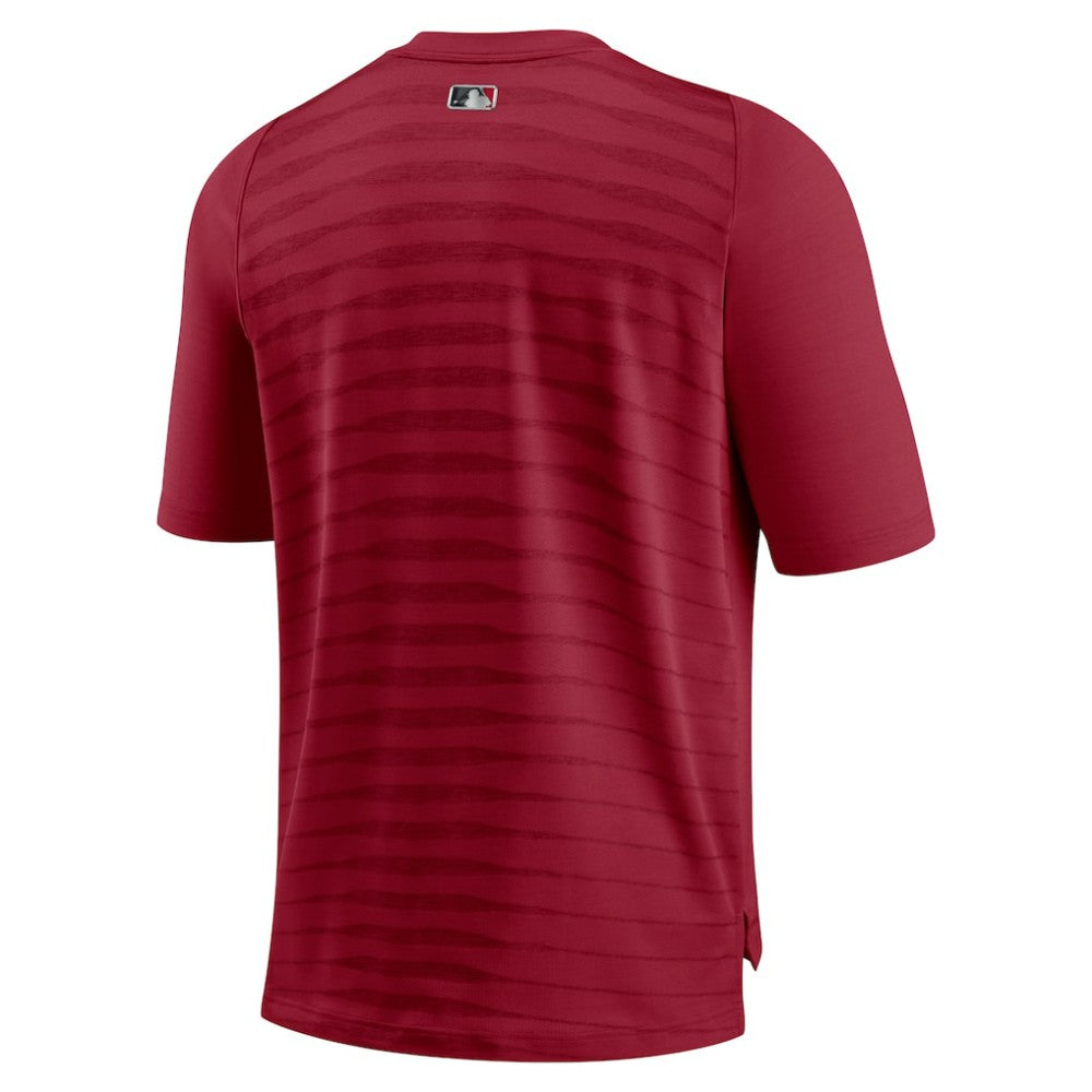 Arizona Diamondbacks Authentic Collection Pregame Performance V-Neck T-Shirt Red