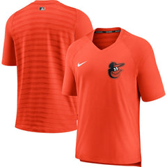 Baltimore Orioles Authentic Collection Pregame Performance V-Neck T-Shirt Orange