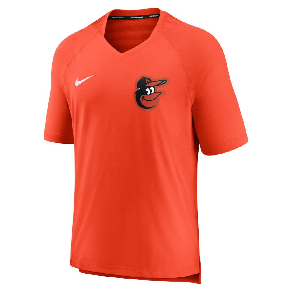 Baltimore Orioles Authentic Collection Pregame Performance V-Neck T-Shirt Orange