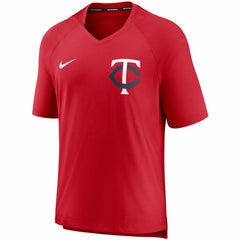 Minnesota Twins Authentic Collection Pregame Performance V-Neck T-Shirt Red