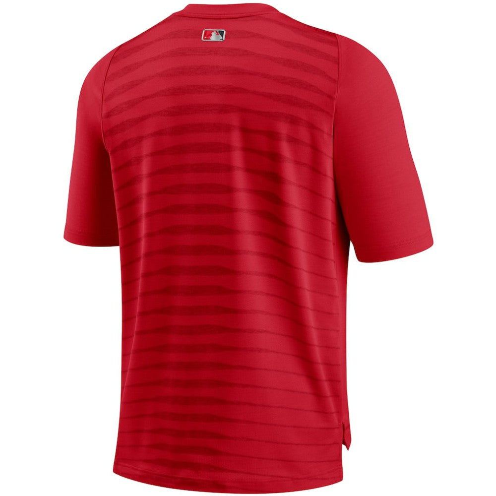 Washington Nationals Authentic Collection Pregame Performance V-Neck T-Shirt Red