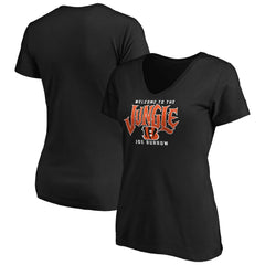 Joe Burrow Cincinnati Bengals Women's Jungle Joe V-Neck T-Shirt - Black sale