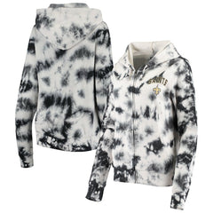 New Orleans Saints New Era Women's Tie Dye Fleece Full-Zip Hoodie - Black on sale