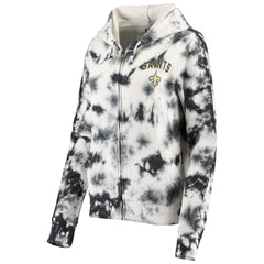 New Orleans Saints New Era Women's Tie Dye Fleece Full-Zip Hoodie - Black on sale