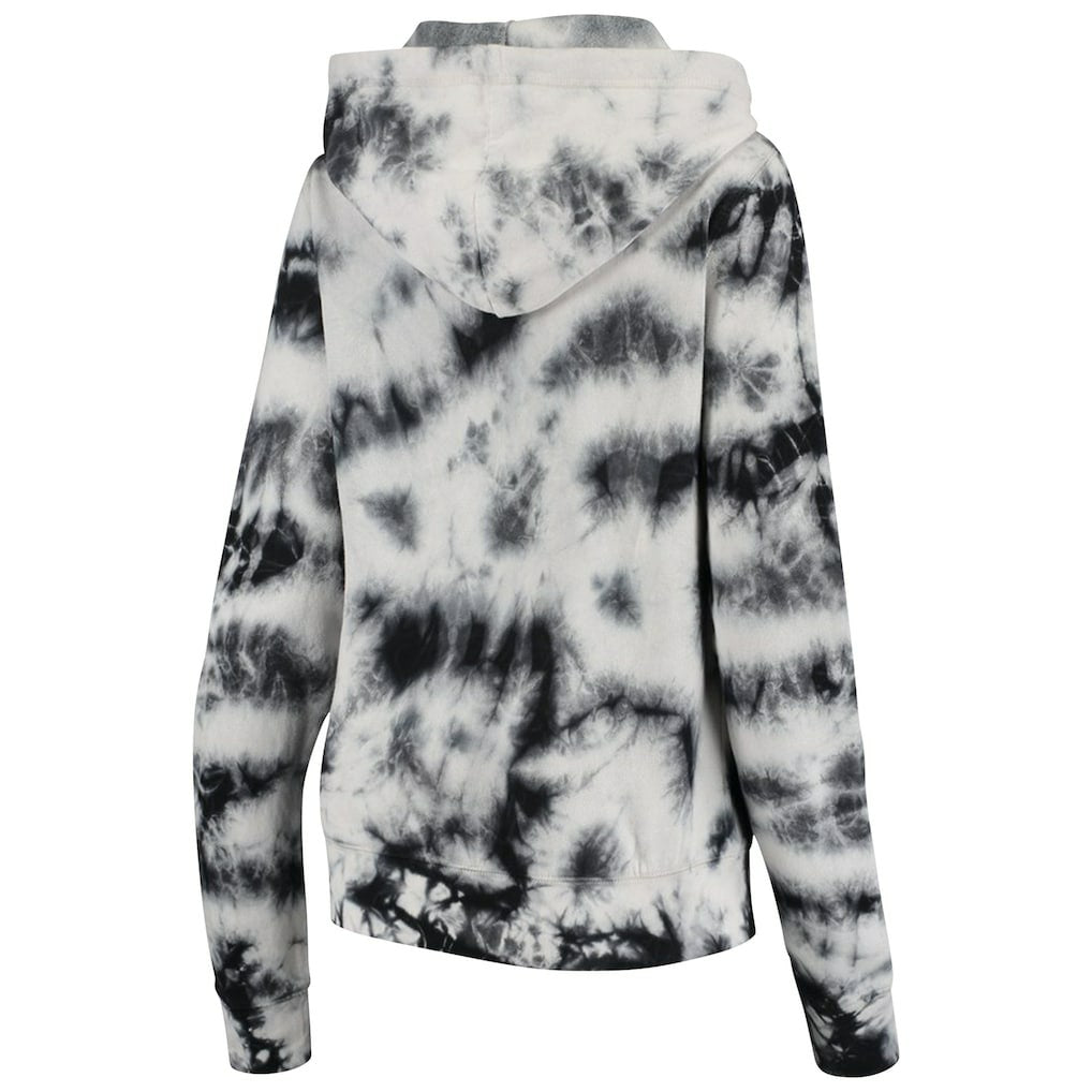 New Orleans Saints New Era Women's Tie Dye Fleece Full-Zip Hoodie - Black on sale