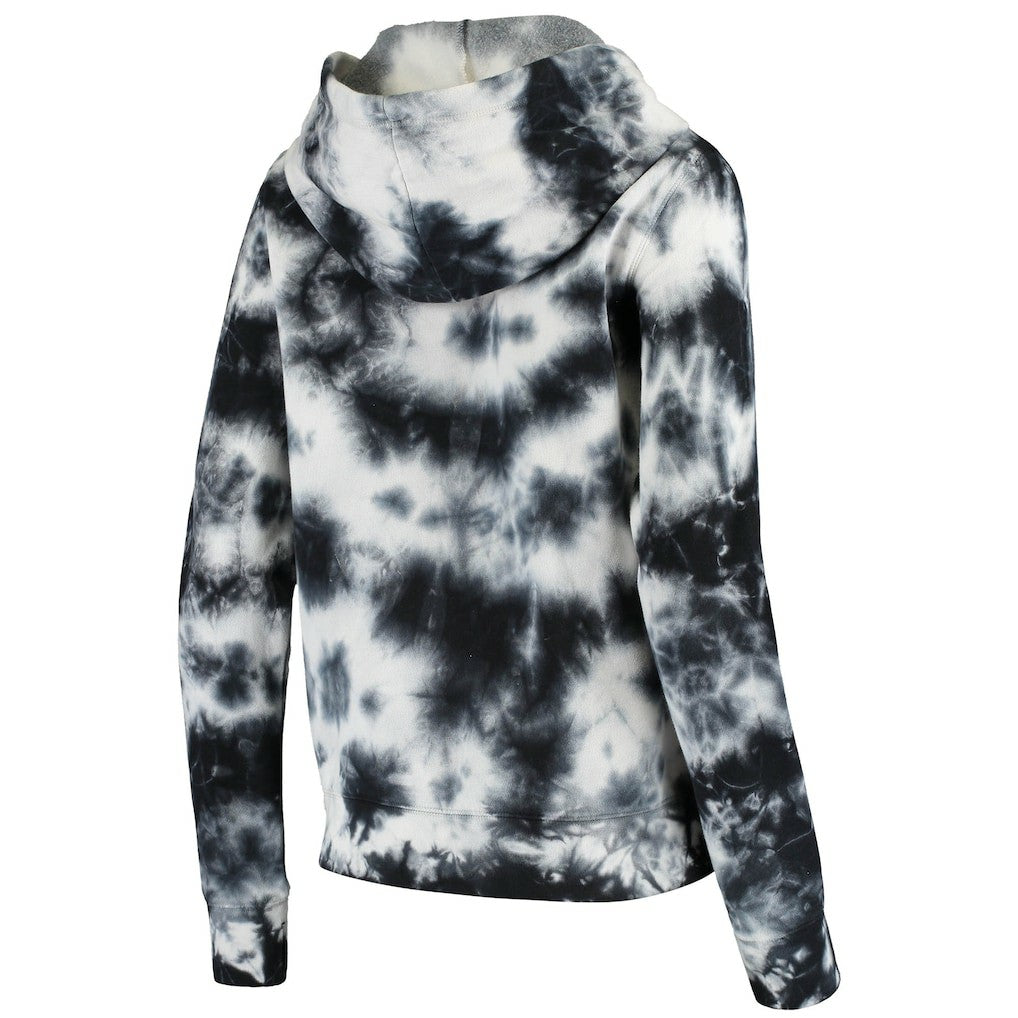 Las Vegas Raiders New Era Women's Tie Dye Fleece Full-Zip Hoodie - Black discount