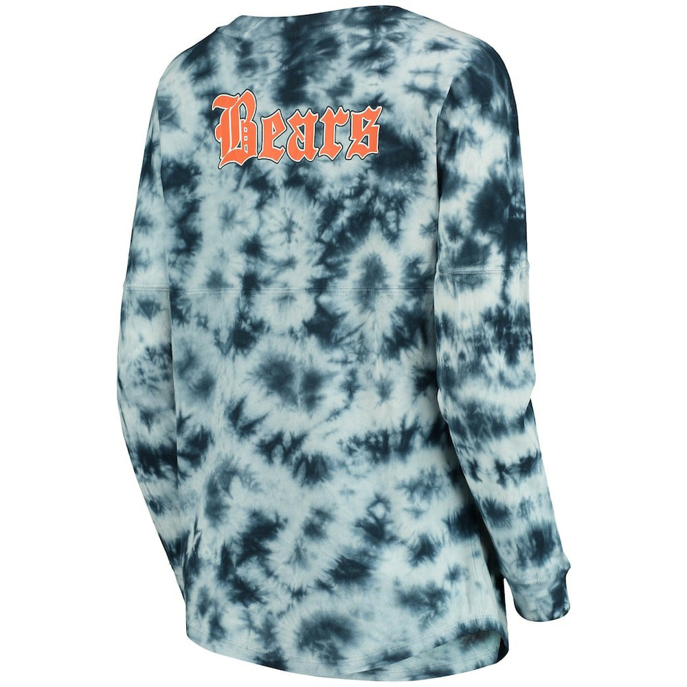 Chicago Bears New Era Women's Tie-Dye Long Sleeve T-Shirt - Navy sale