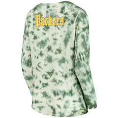 Green Bay Packers New Era Women's Tie-Dye Long Sleeve T-Shirt - Green outlet