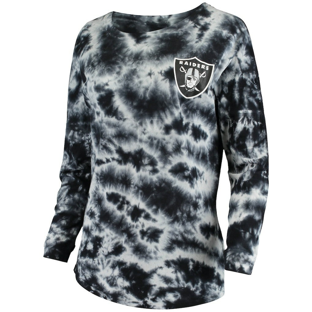 Las Vegas Raiders New Era Women's Tie-Dye Long Sleeve T-Shirt - Black outlet