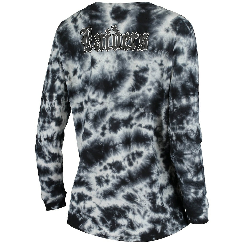 Las Vegas Raiders New Era Women's Tie-Dye Long Sleeve T-Shirt - Black outlet
