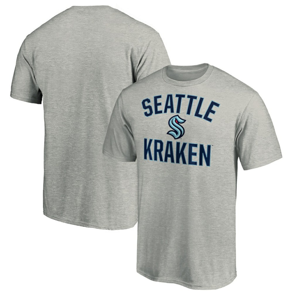 Seattle Kraken Fanatics Victory Arch T-Shirt - Heather Gray T-shirts