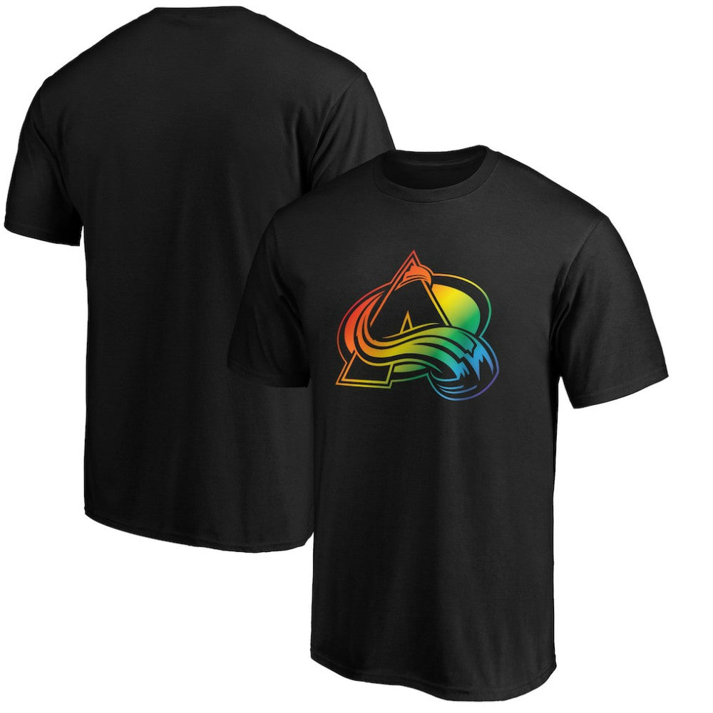 Colorado Avalanche Team Pride Logo T-Shirt - Black T-shirts