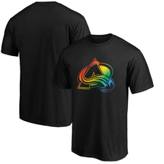 Colorado Avalanche Team Pride Logo T-Shirt - Black T-shirts
