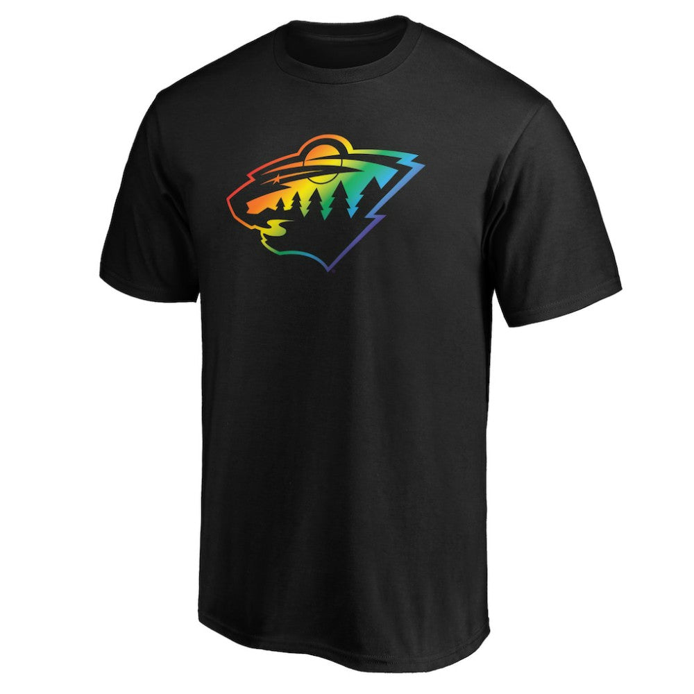 Minnesota Wild Team Pride Logo T-Shirt - Black T-shirts