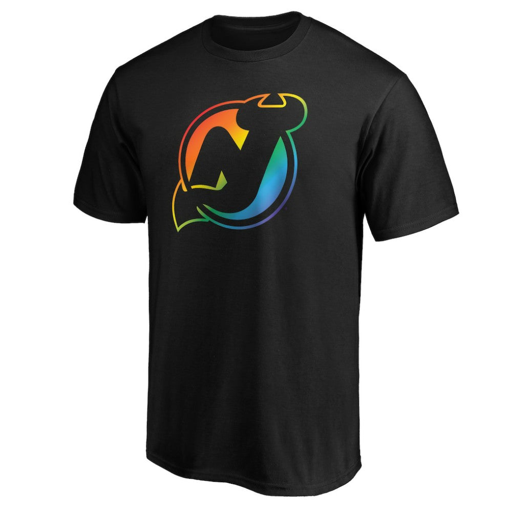 New Jersey Devils Team Pride Logo T-Shirt - Black T-shirts