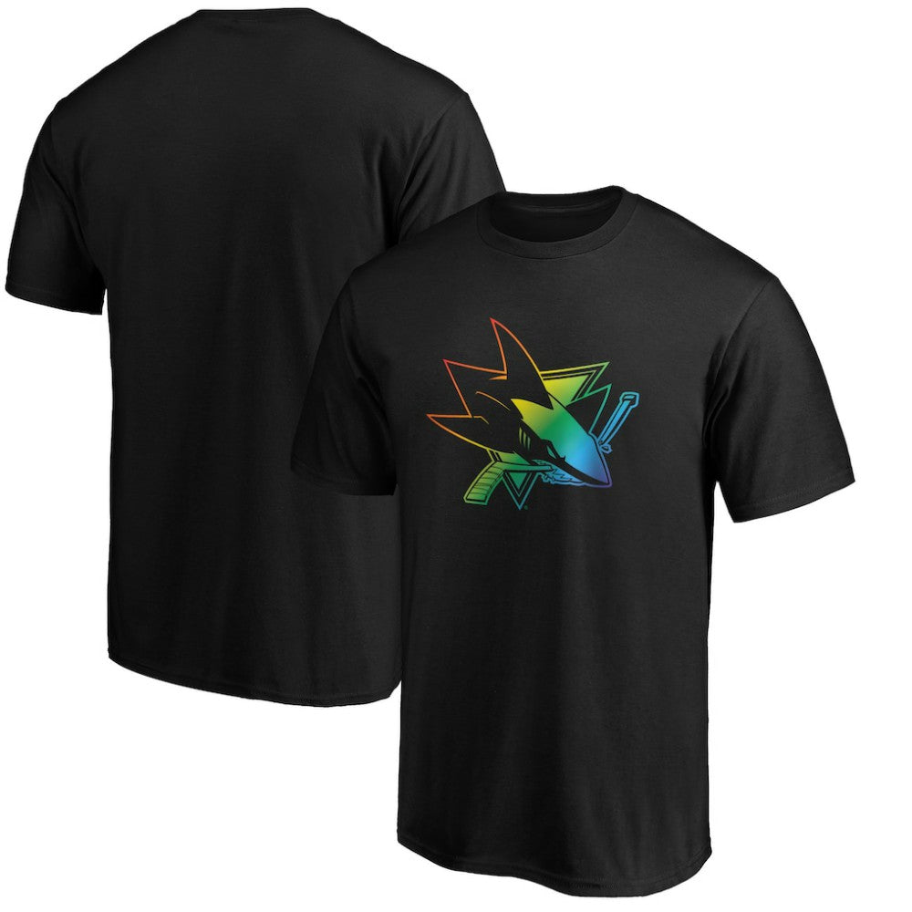 San Jose Sharks Team Pride Logo T-Shirt - Black T-shirts