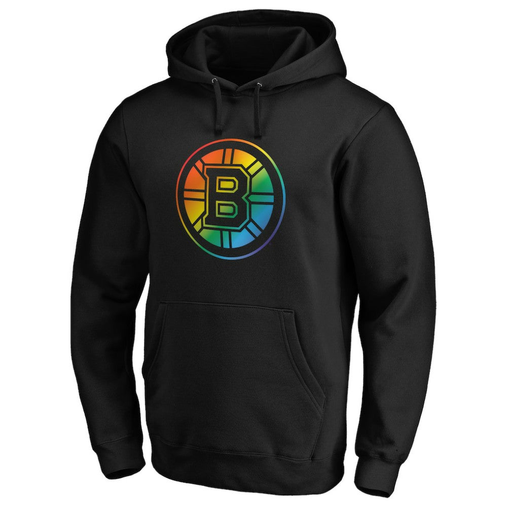 Boston Bruins Team Pride Logo Pullover Hoodie - Black Hoodies