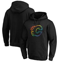 Calgary Flames Team Pride Logo Pullover Hoodie - Black Hoodies