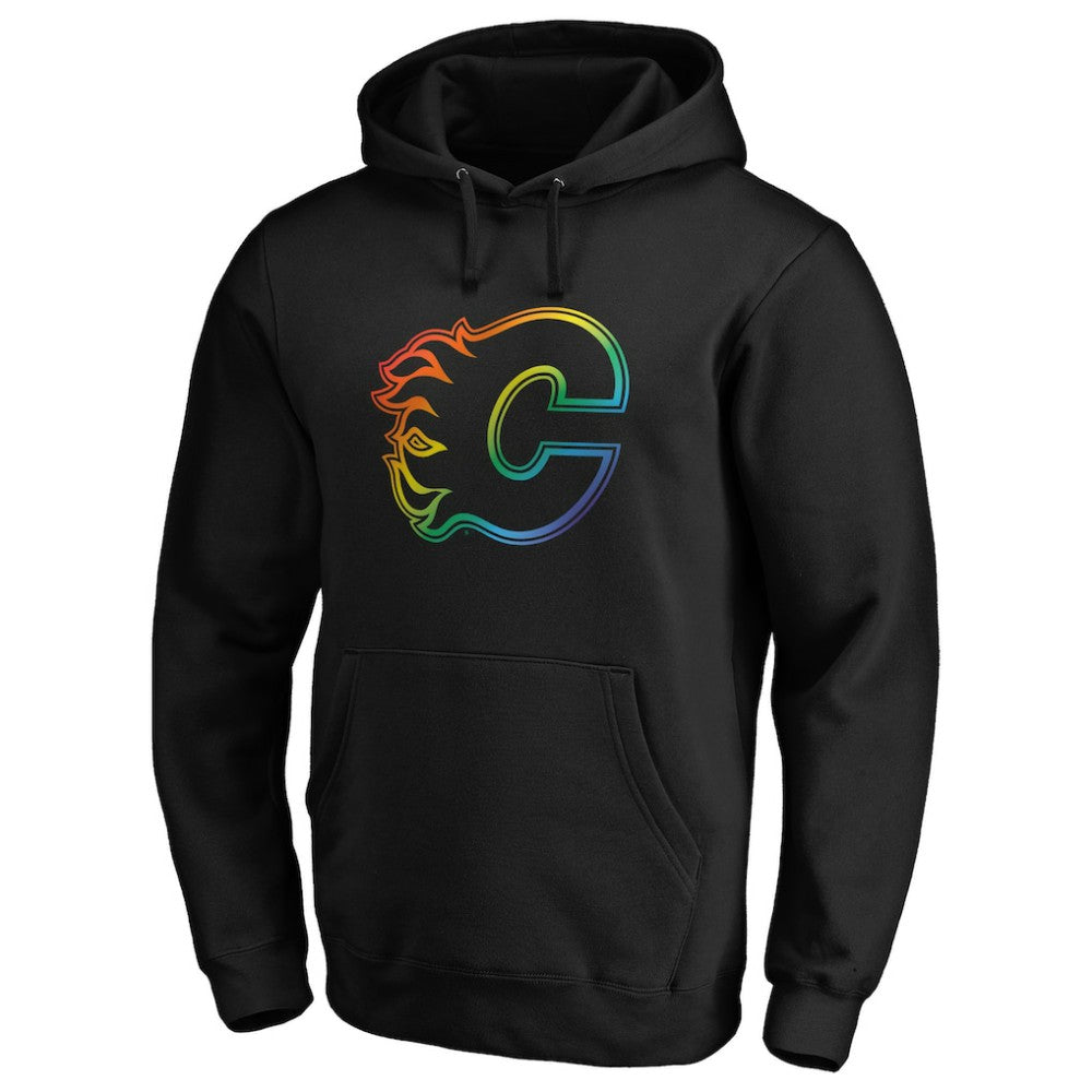 Calgary Flames Team Pride Logo Pullover Hoodie - Black Hoodies