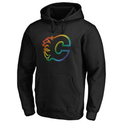 Calgary Flames Team Pride Logo Pullover Hoodie - Black Hoodies