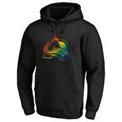 Colorado Avalanche Team Pride Logo Pullover Hoodie - Black Hoodies