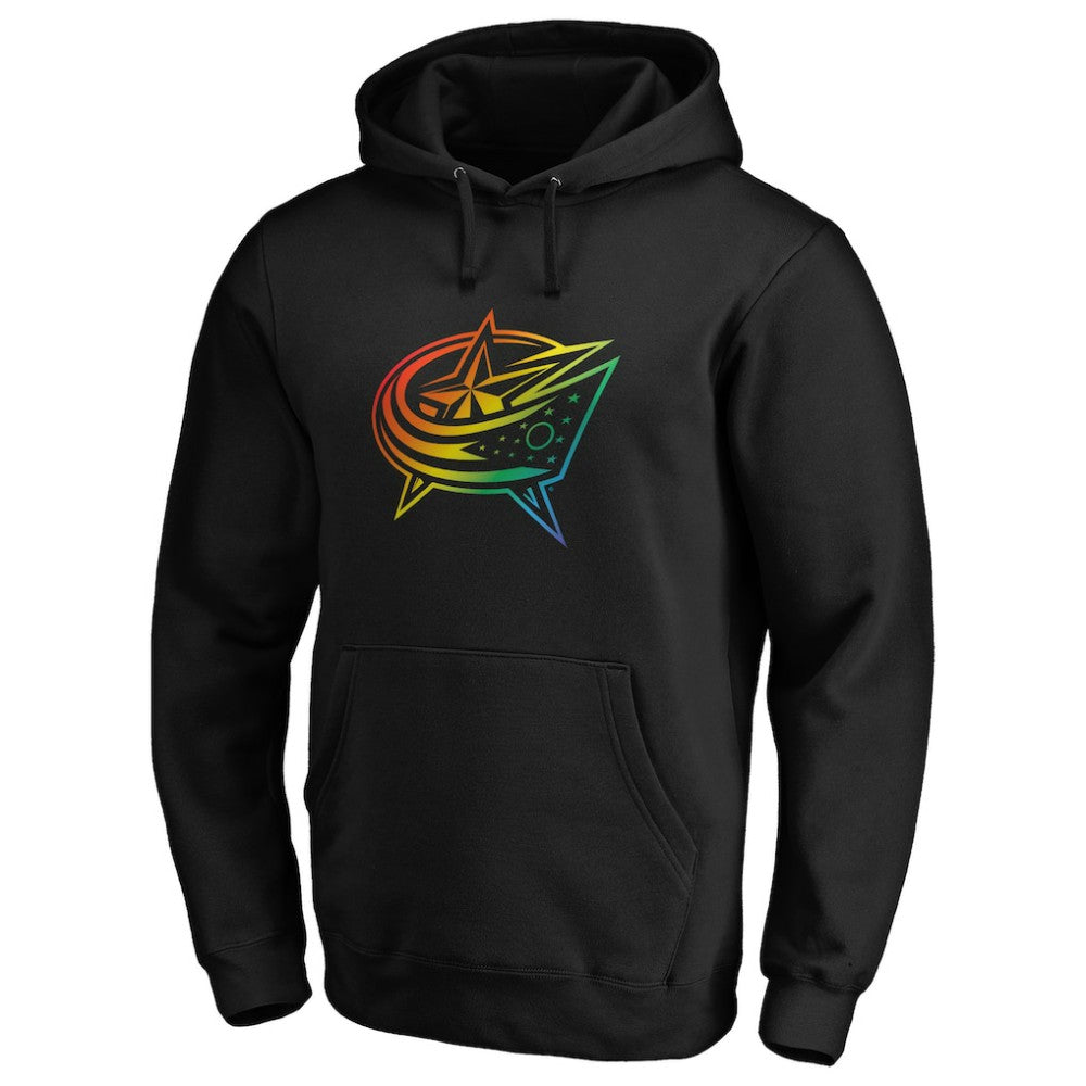 Columbus Blue Jackets Team Pride Logo Pullover Hoodie - Black Hoodies