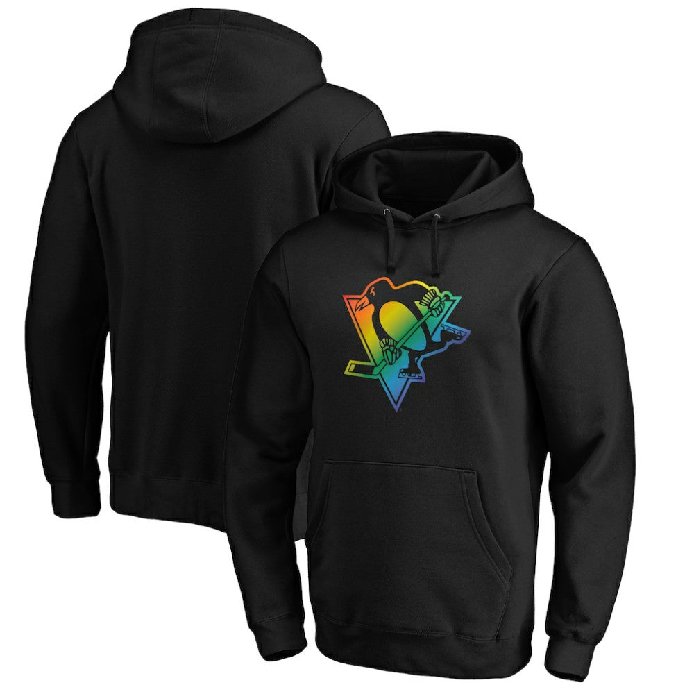 Pittsburgh Penguins Team Pride Logo Pullover Hoodie - Black Hoodies