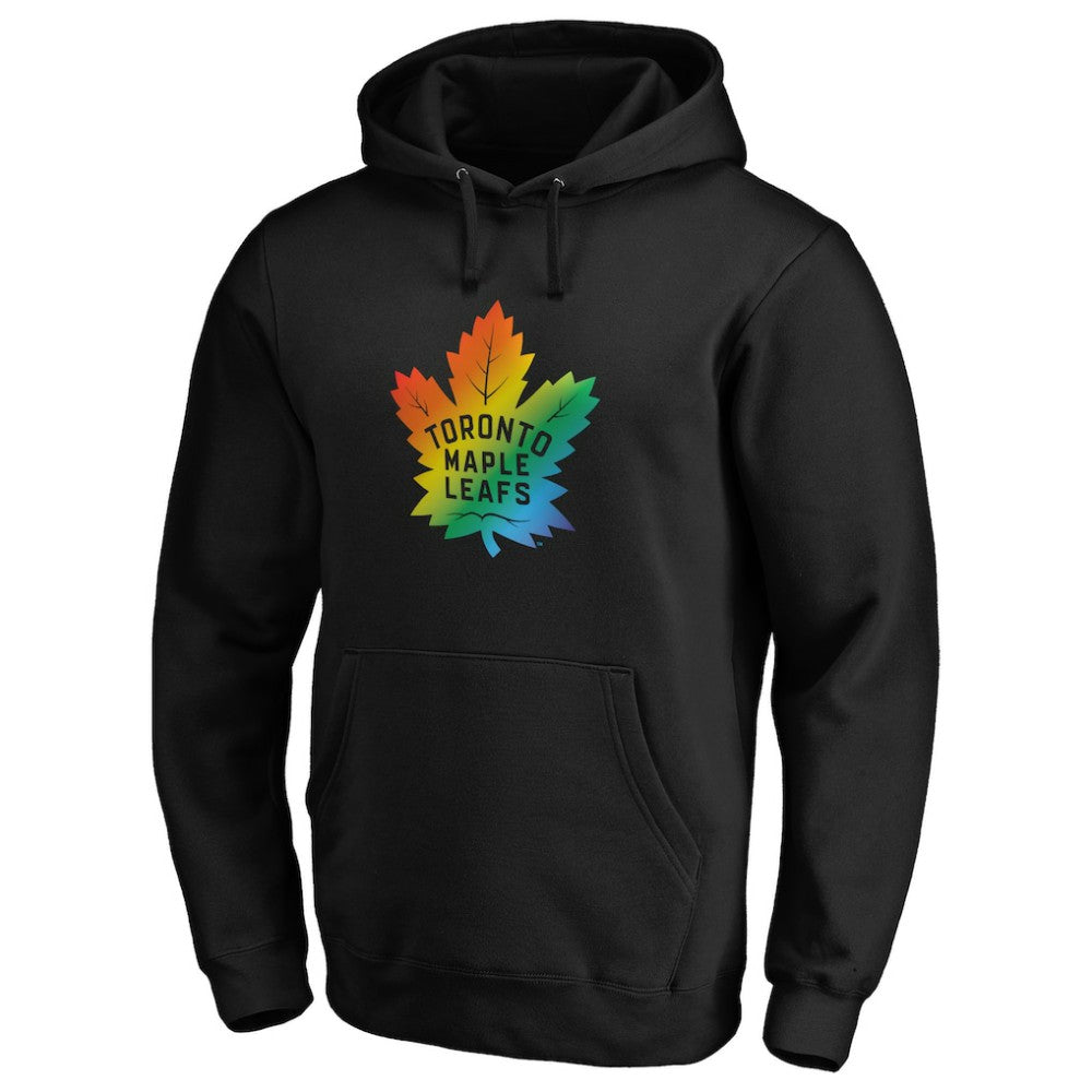 Toronto Maple Leafs Team Pride Logo Pullover Hoodie - Black Hoodies