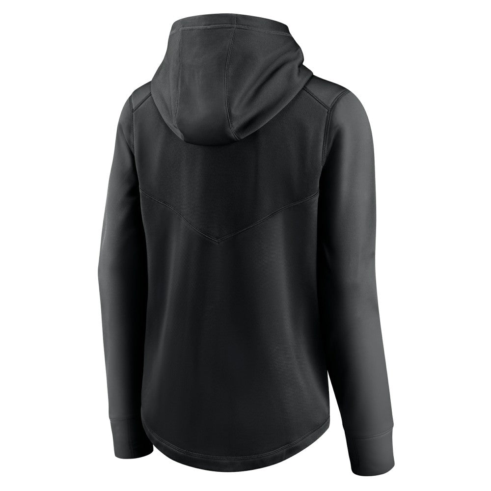 Miami Marlins Women's Authentic Collection Baseball Performance Full-Zip Hoodie Black