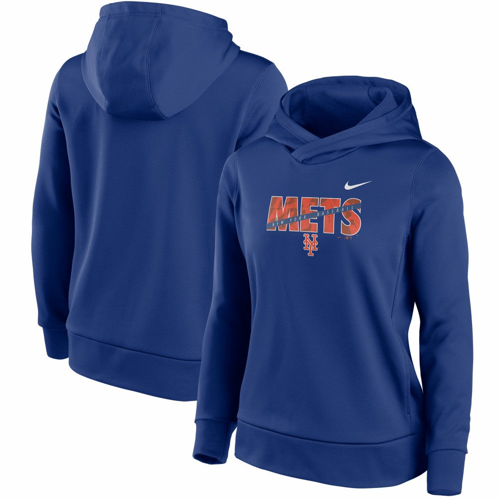 New York Mets Women's Club Angle Performance Pullover Hoodie Royal