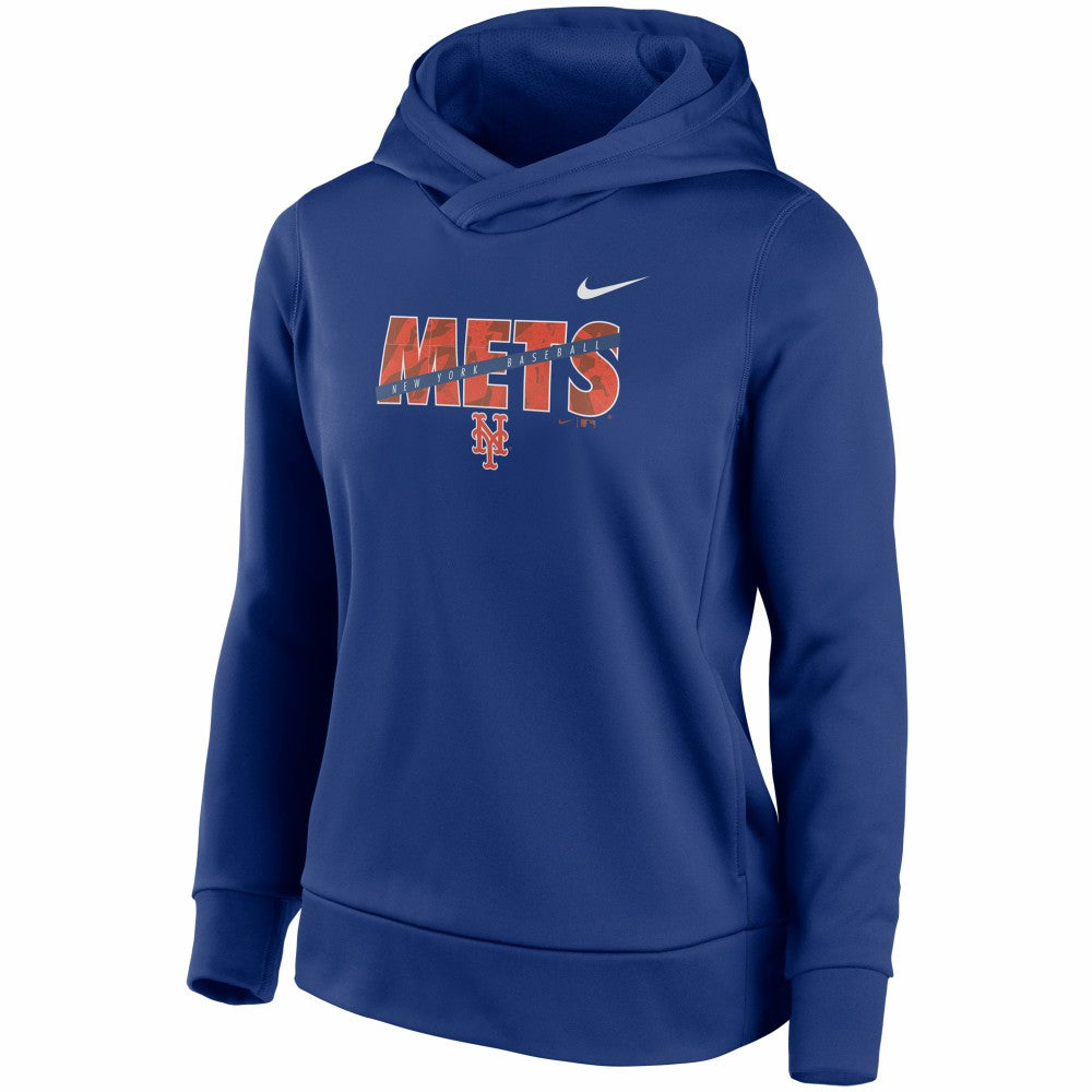 New York Mets Women's Club Angle Performance Pullover Hoodie Royal