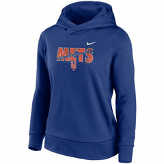 New York Mets Women's Club Angle Performance Pullover Hoodie Royal