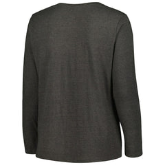 Cleveland Browns Women's Plus Size Primary Logo Long Sleeve Scoop Neck T-Shirt - Charcoal discount