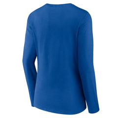 Los Angeles Rams Women's Plus Size Primary Logo Long Sleeve Scoop Neck T-Shirt - Royal sale