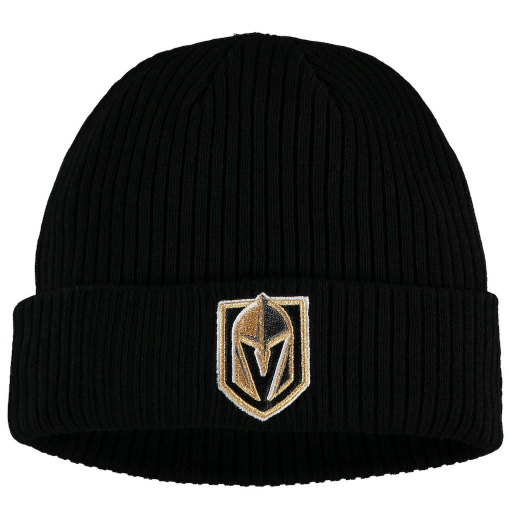 Vegas Golden Knights Fanatics Core Primary Logo Cuffed Knit Hat - Black Hats