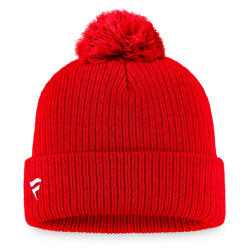 Ottawa Senators Fanatics Core Primary Logo Cuffed Knit Hat with Pom - Red Hats