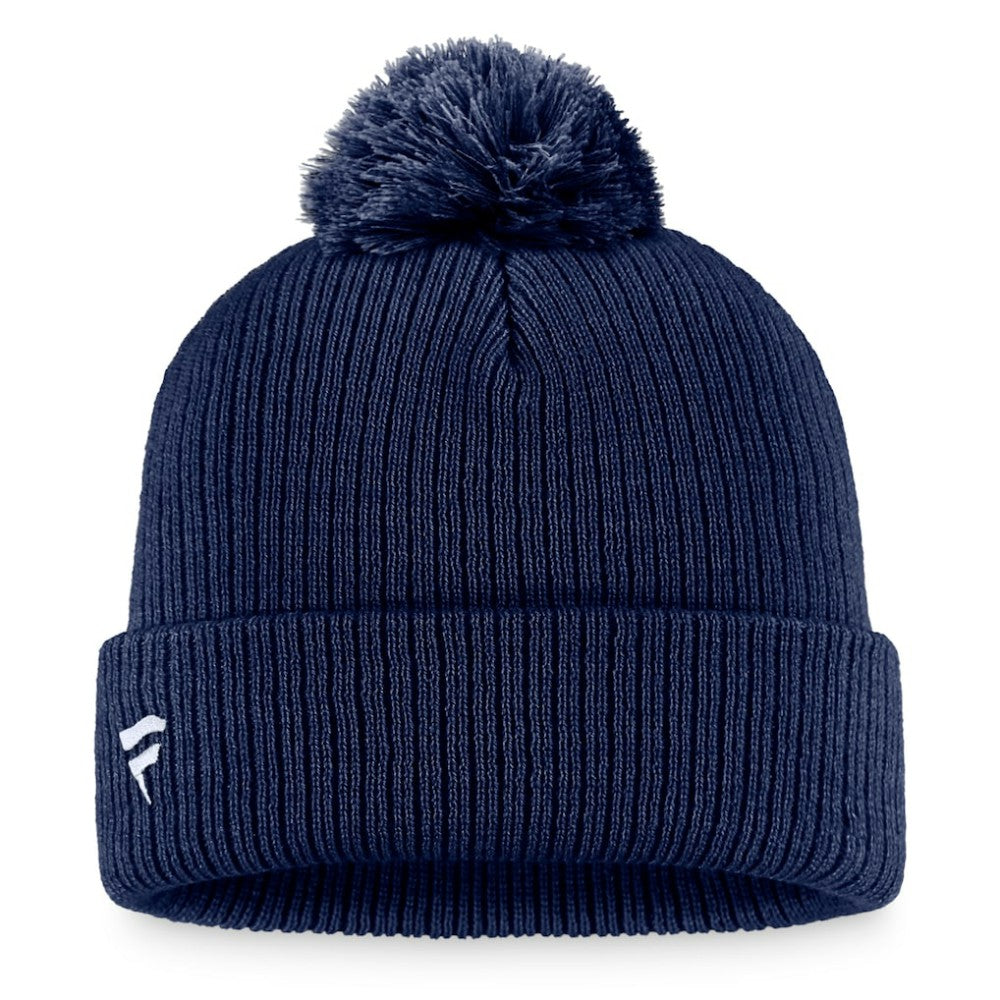 St. Louis Blues Fanatics Primary Logo Cuffed Knit Hat with Pom - Navy Hats