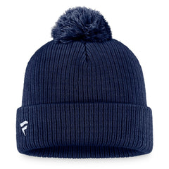 St. Louis Blues Fanatics Primary Logo Cuffed Knit Hat with Pom - Navy Hats