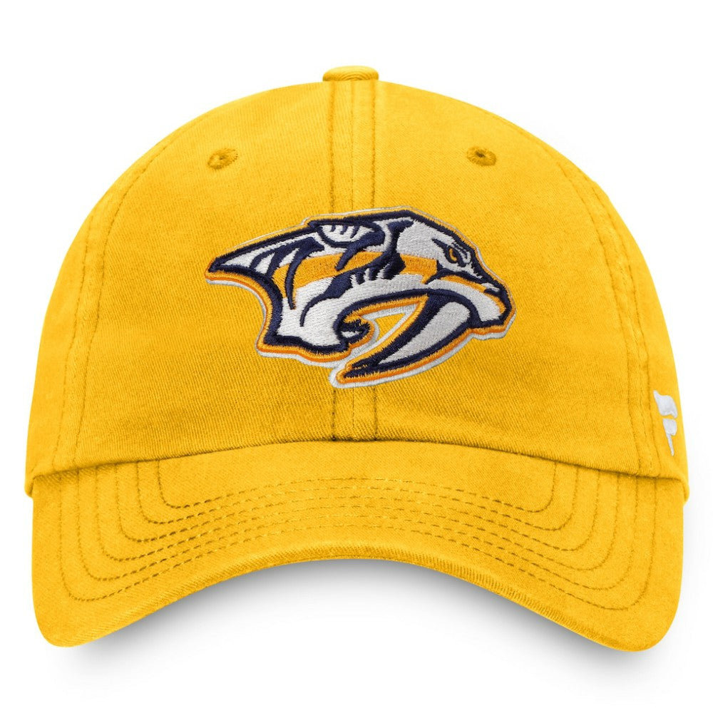 Nashville Predators Fanatics Core Primary Logo Adjustable Hat - Gold Hats