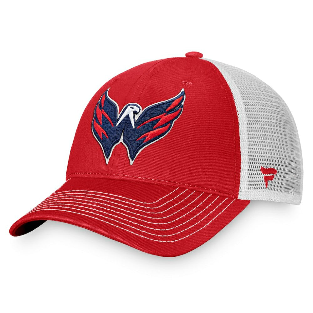 Washington Capitals Fanatics Core Primary Logo Trucker Adjustable Hat - Red/White Hats