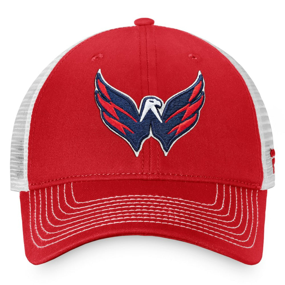 Washington Capitals Fanatics Core Primary Logo Trucker Adjustable Hat - Red/White Hats
