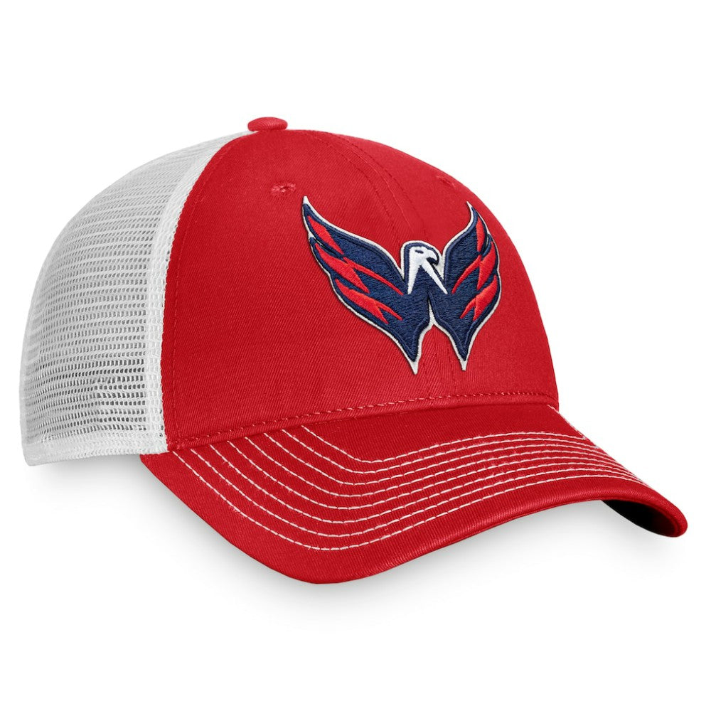 Washington Capitals Fanatics Core Primary Logo Trucker Adjustable Hat - Red/White Hats
